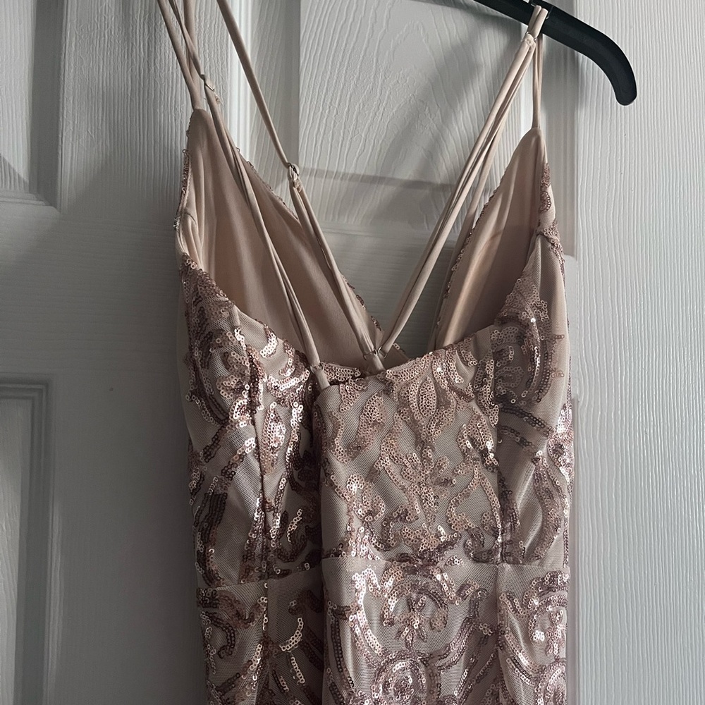 Gold sequin dress